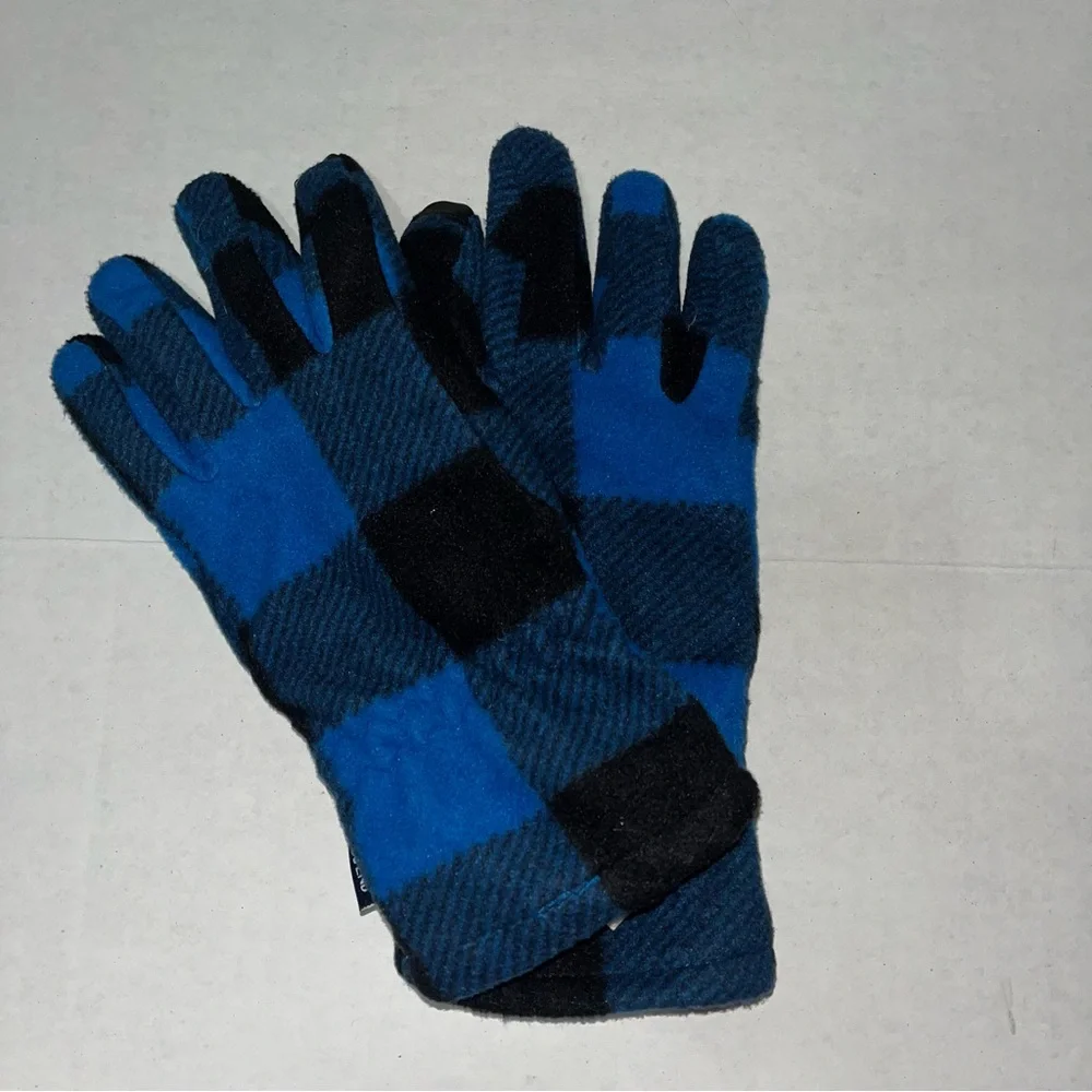 Land’s End‎ Blue and Black Gloves Size Large